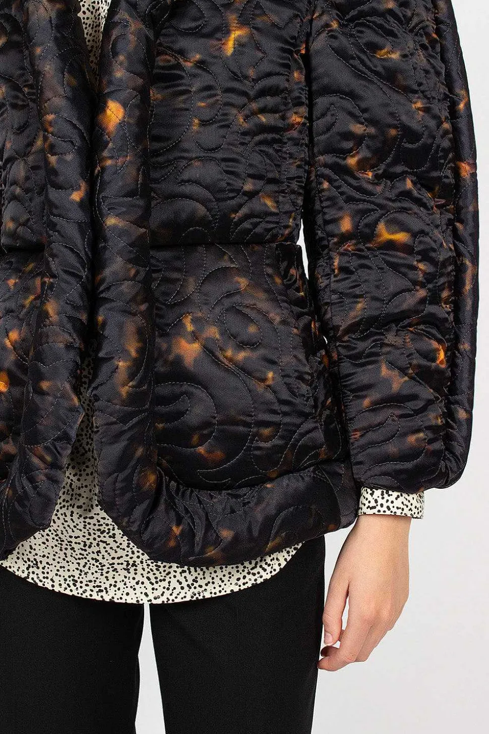 Piped Jacket Tortoiseshell