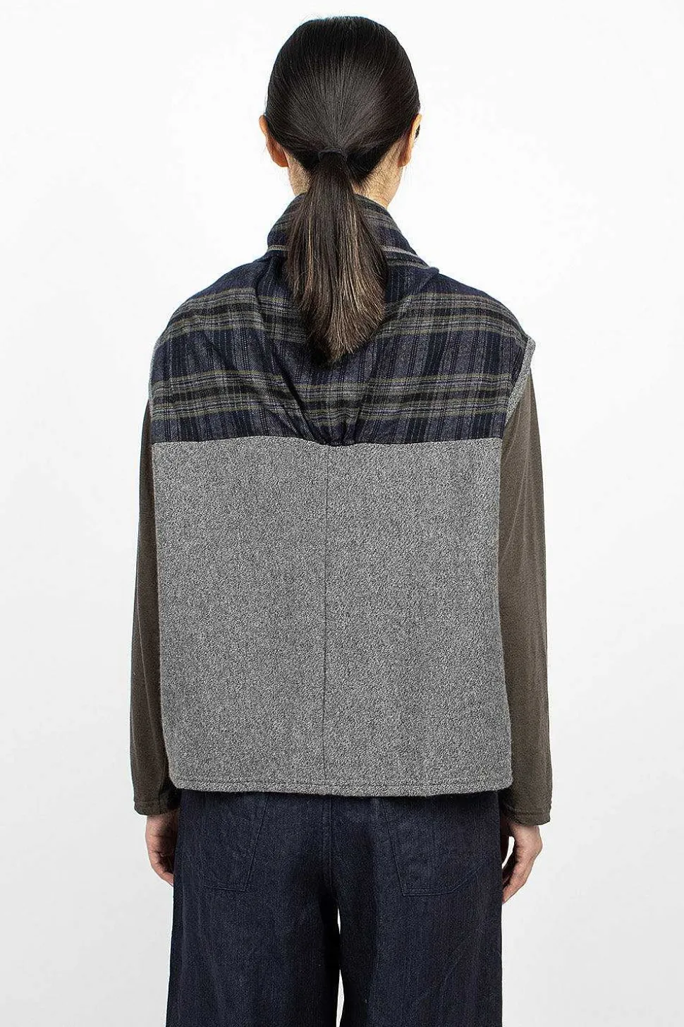 Plaid Cape Heather Grey