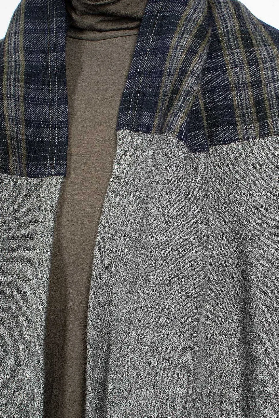 Plaid Cape Heather Grey
