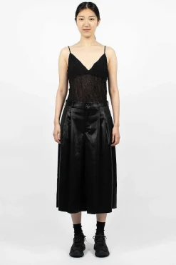Pleat Culottes Black