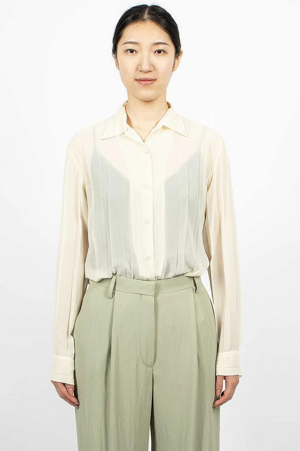 Pleats Shirt Off White