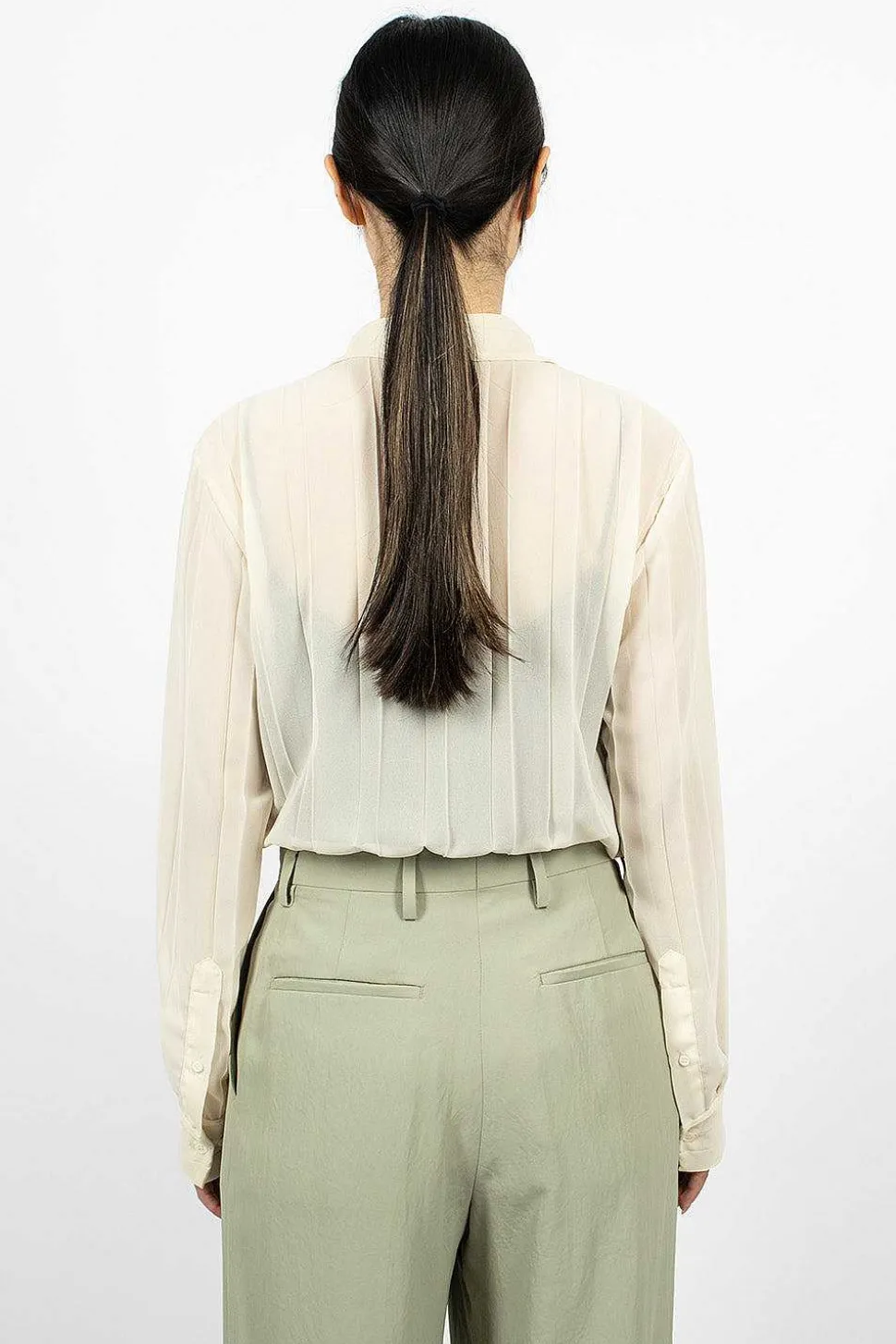Pleats Shirt Off White
