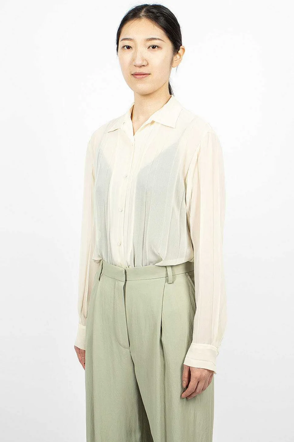 Pleats Shirt Off White