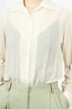 Pleats Shirt Off White