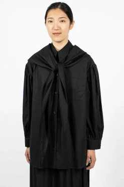 Point Collar Shirt Black