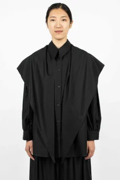Point Collar Shirt Black