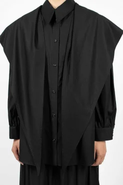 Point Collar Shirt Black