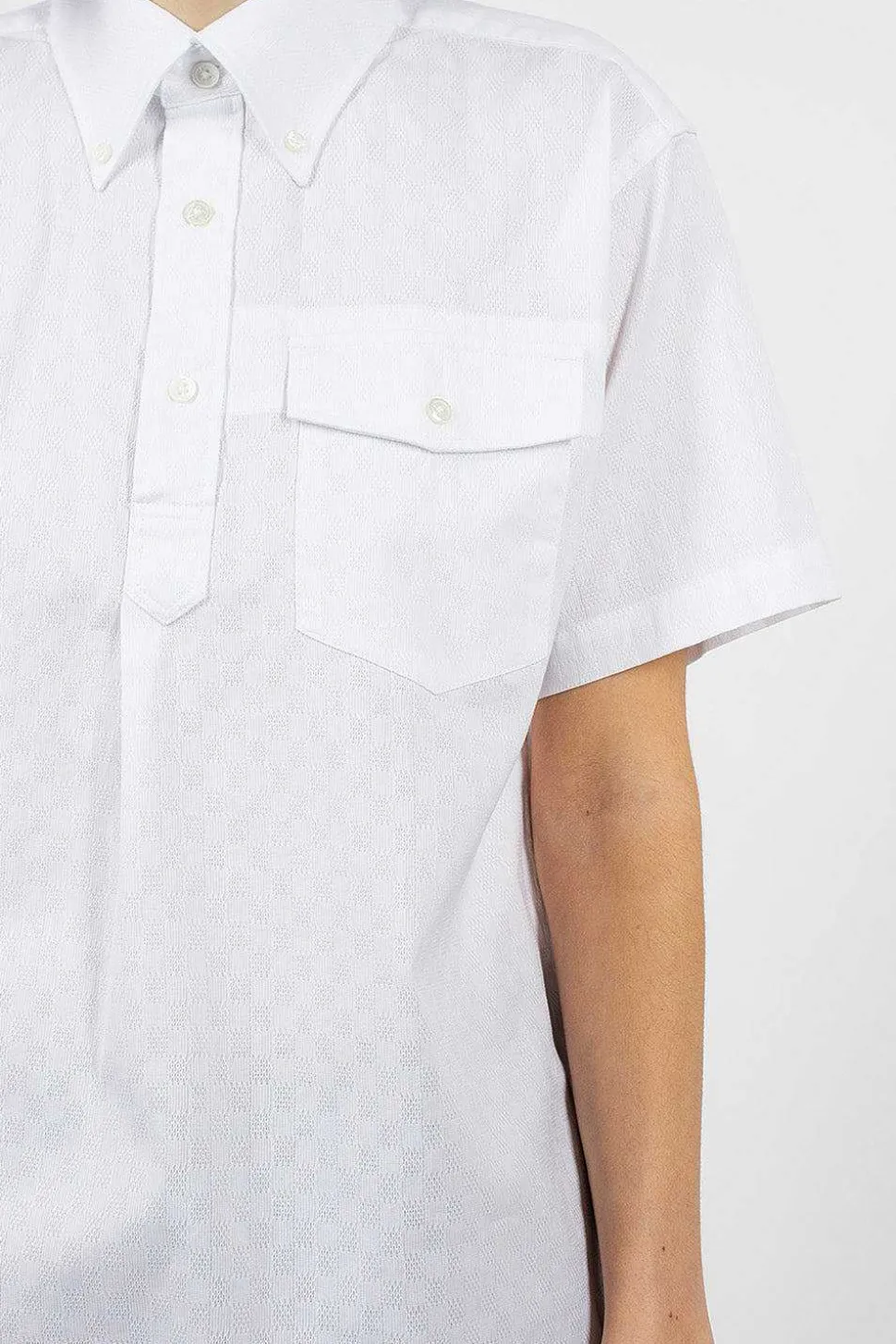 Popover Bd Shirt Dobby Check White