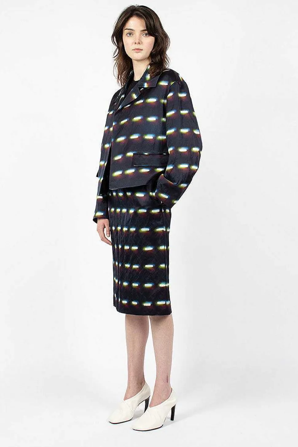 Printed Blazer Black