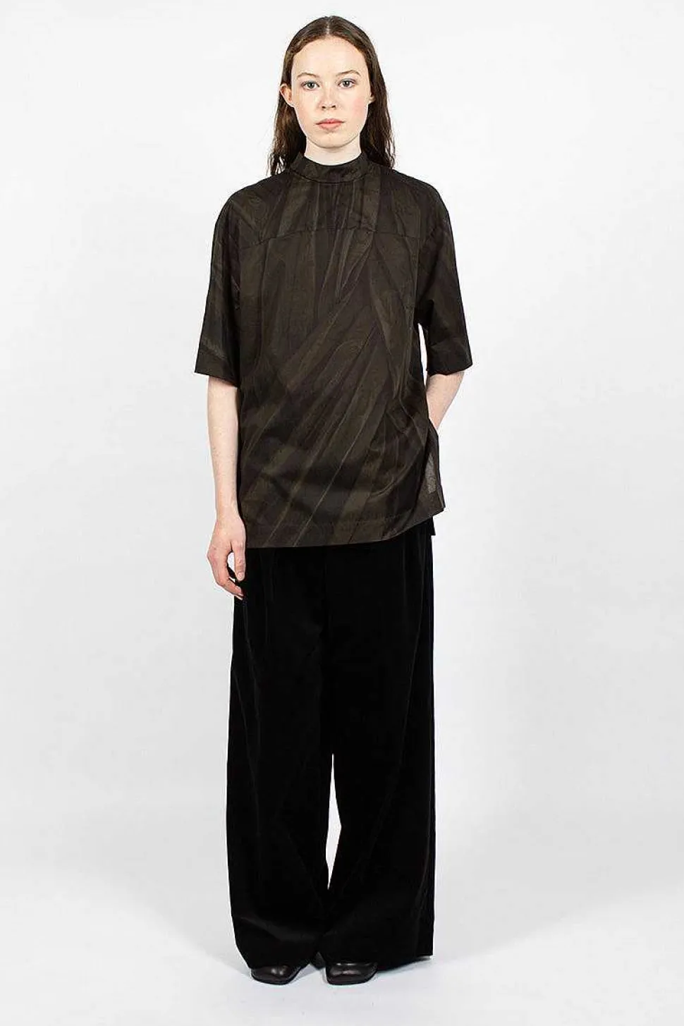 Printed Blouse Khaki