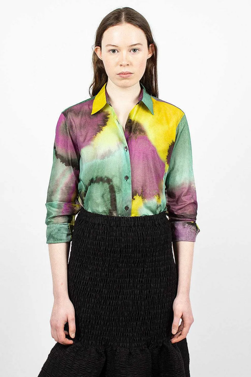 Printed Shirt Yellow Dye