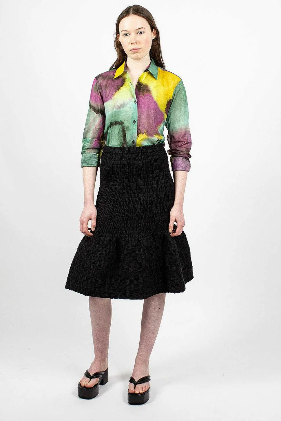 Printed Shirt Yellow Dye