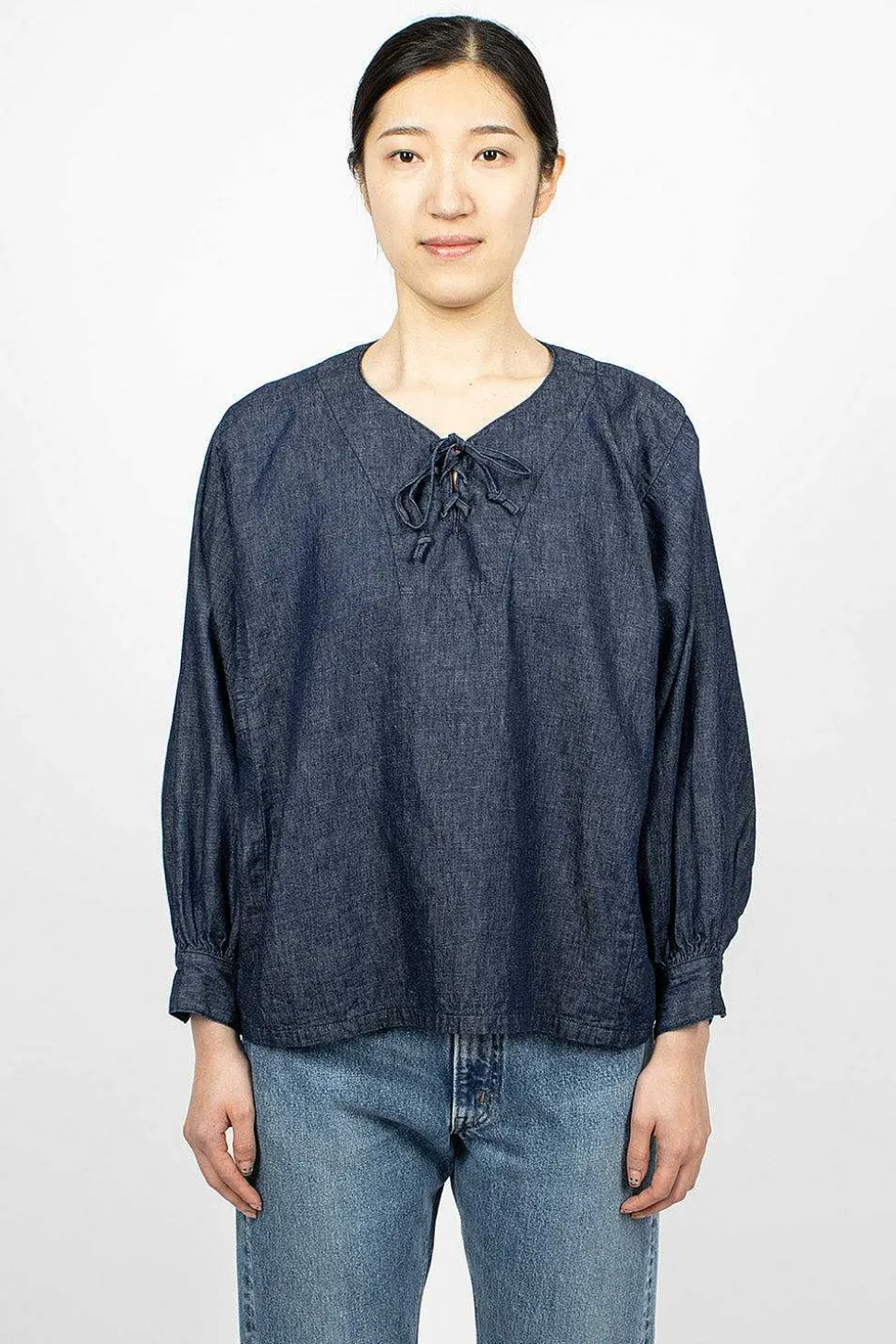Pullover Laced Shirt One Wash