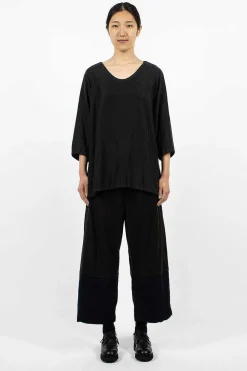 Raglant Top Habotai Black
