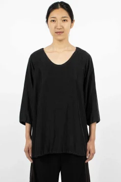 Raglant Top Habotai Black