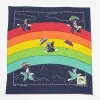 Rainbow And Birds Printed Bandana Navy