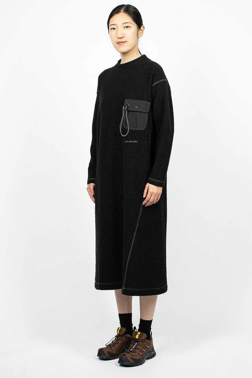 Re Wool Jq Dress Black