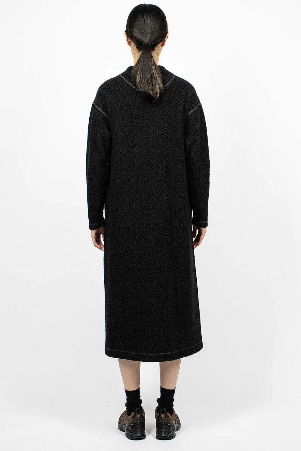 Re Wool Jq Dress Black
