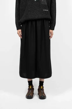 Re Wool Tweed Skirt Black
