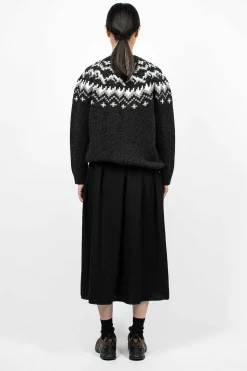Re Wool Tweed Skirt Black