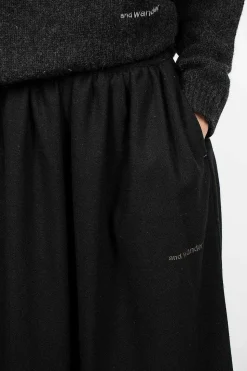 Re Wool Tweed Skirt Black