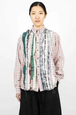 Rebuild Ribbon Flannel Shirt Red/Green