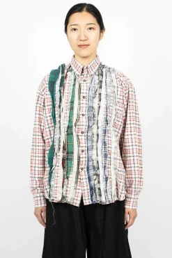 Rebuild Ribbon Flannel Shirt Red/Green