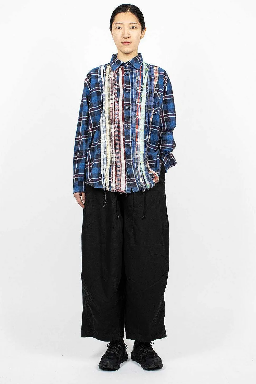Rebuild Ribbon Flannel Shirt Navy