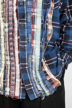 Rebuild Ribbon Flannel Shirt Navy