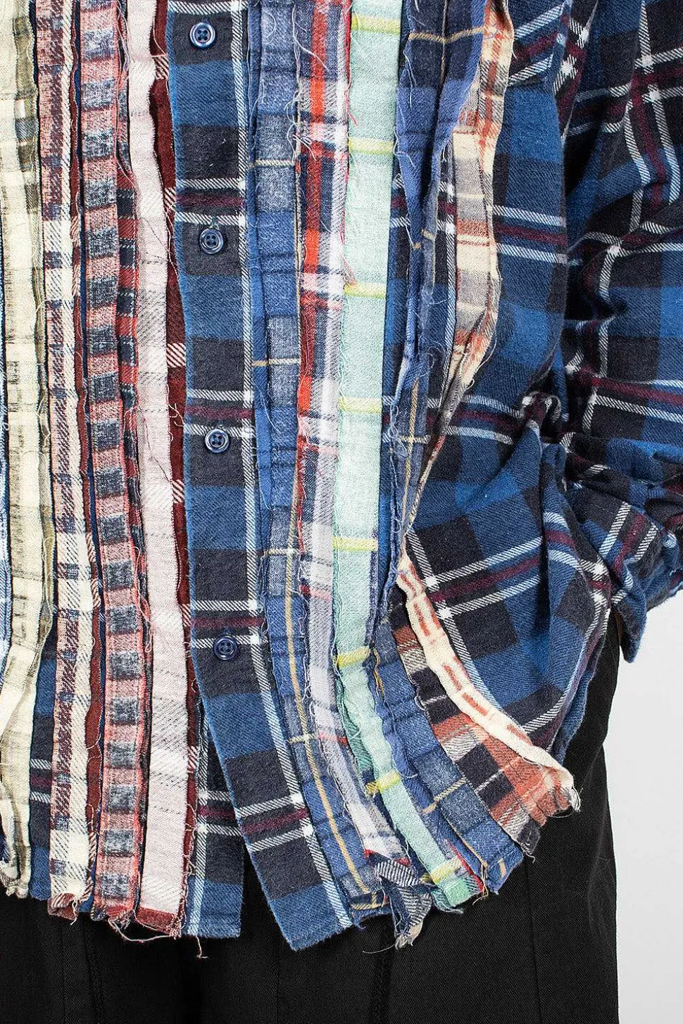 Rebuild Ribbon Flannel Shirt Navy