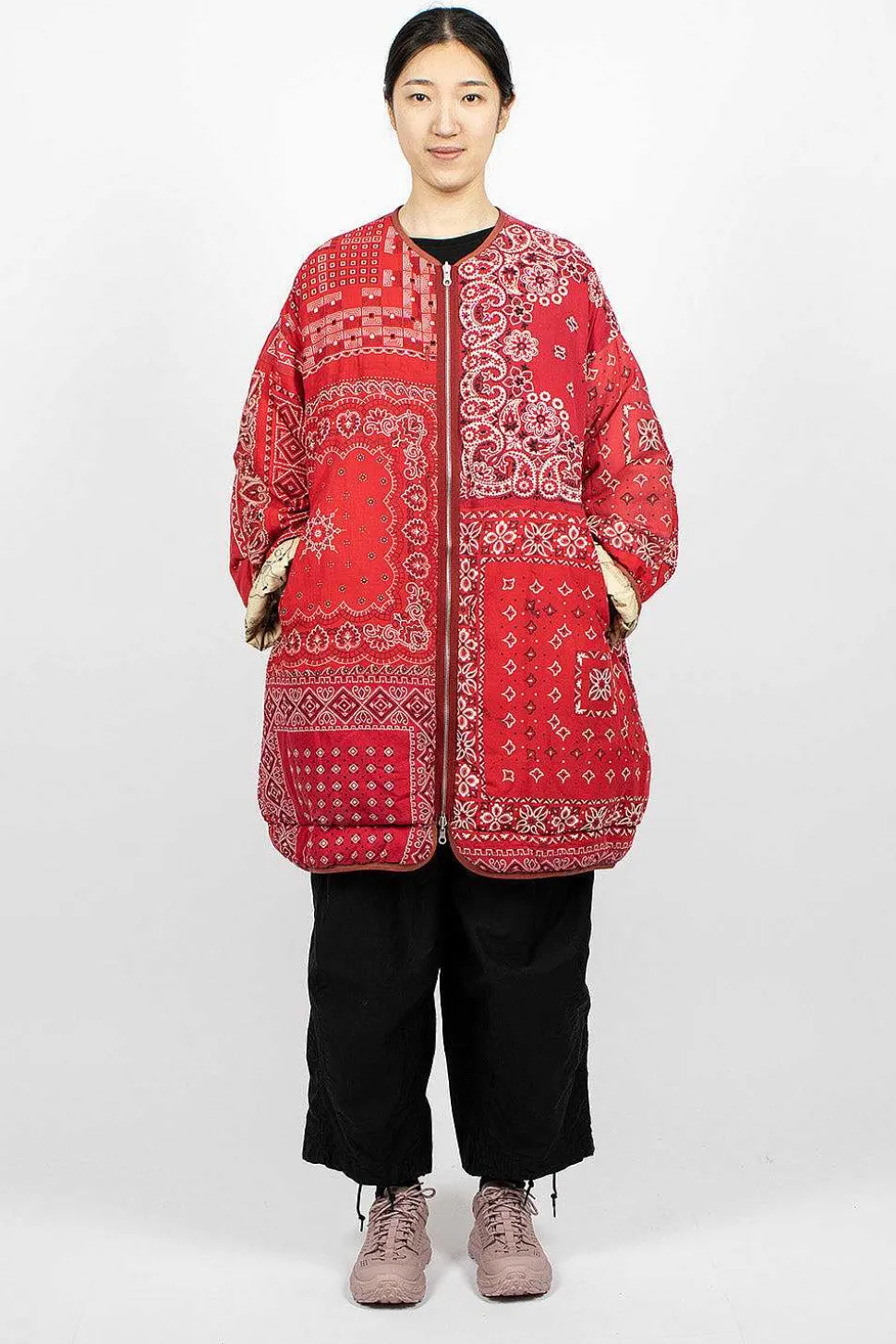 Reversible Liner Coat Bandana Red
