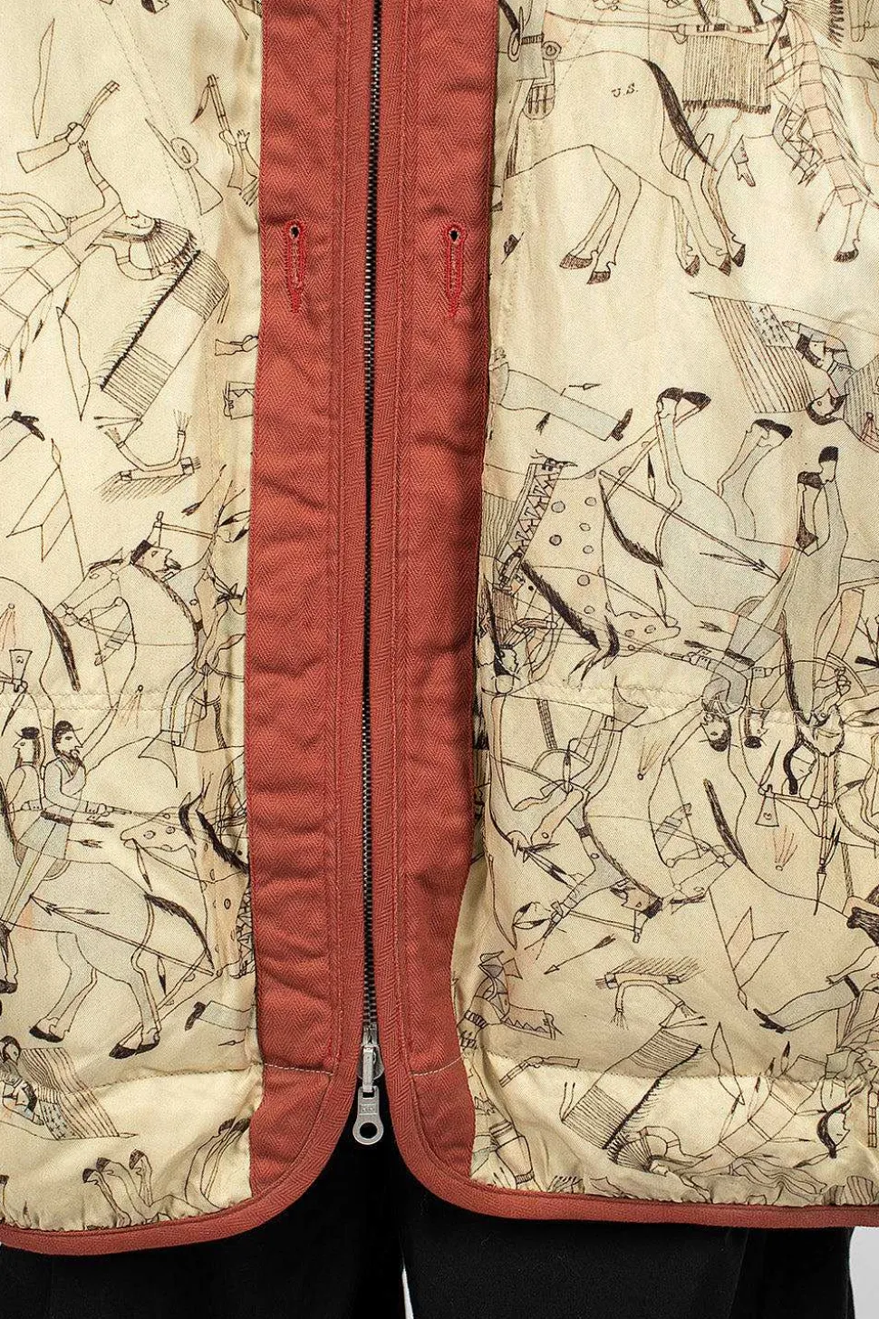 Reversible Liner Coat Bandana Red