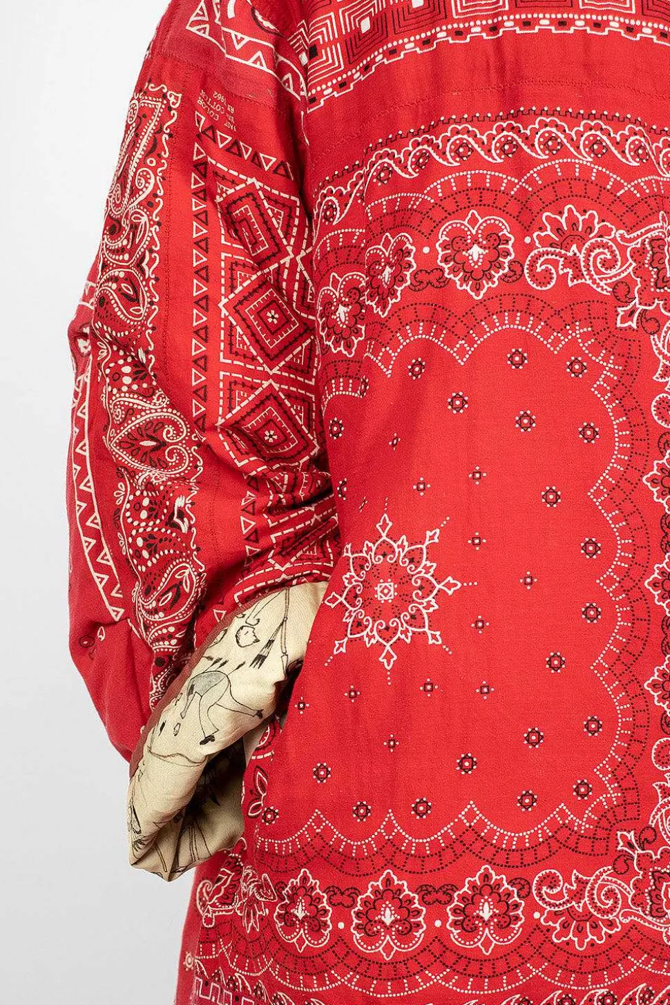 Reversible Liner Coat Bandana Red