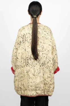 Reversible Liner Coat Bandana Red