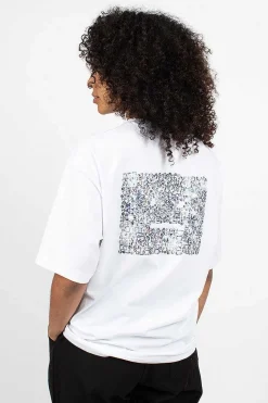 Rhinestone Face Tee Optic White