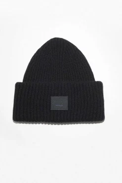 Ribbed Knit Beanie Black