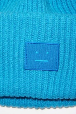 Ribbed Knit Beanie Sapphire Blue