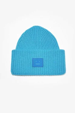 Ribbed Knit Beanie Sapphire Blue