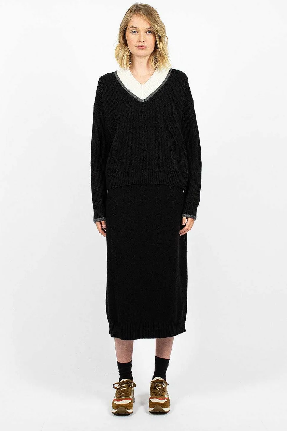 Ribbed Skirt Cashmere Blend