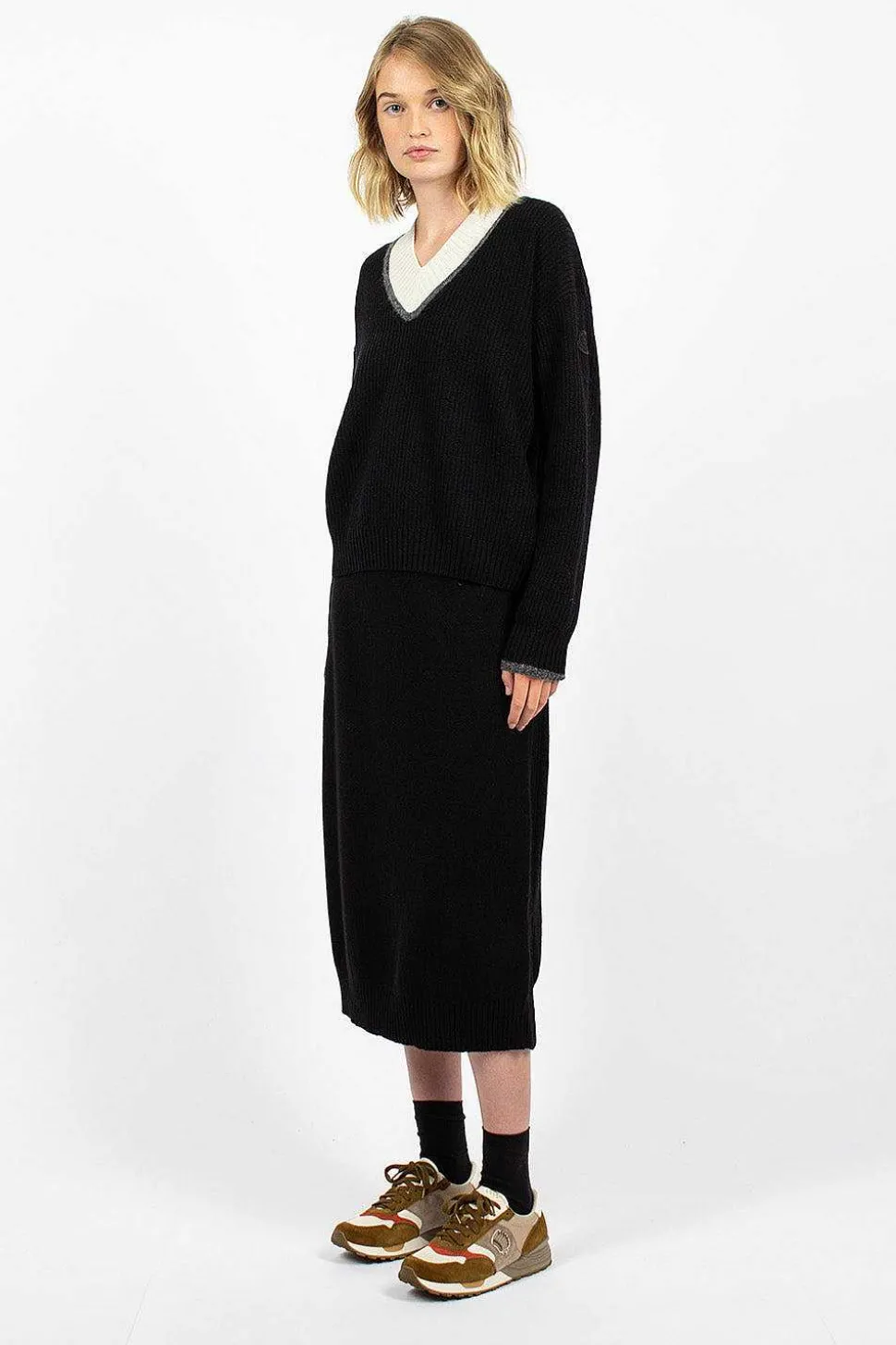 Ribbed Skirt Cashmere Blend