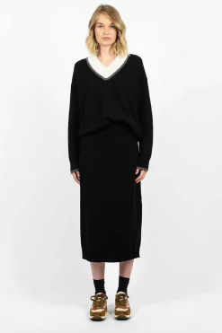Ribbed Skirt Cashmere Blend