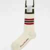 Ribbed Stripe Socks Dark Khaki