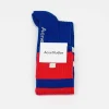 Ribbed Stripe Socks Sapphire Blue