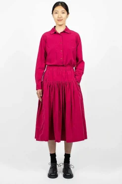 Rouchetine Skirt Raspberry