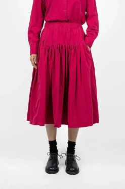 Rouchetine Skirt Raspberry
