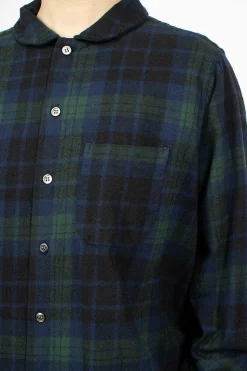 Rounded Collar Shirt Blackwatch Tartan