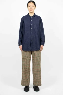 Rounded Collar Shirt Indigo