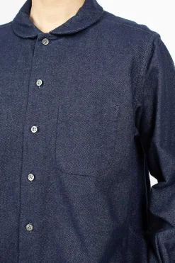 Rounded Collar Shirt Indigo