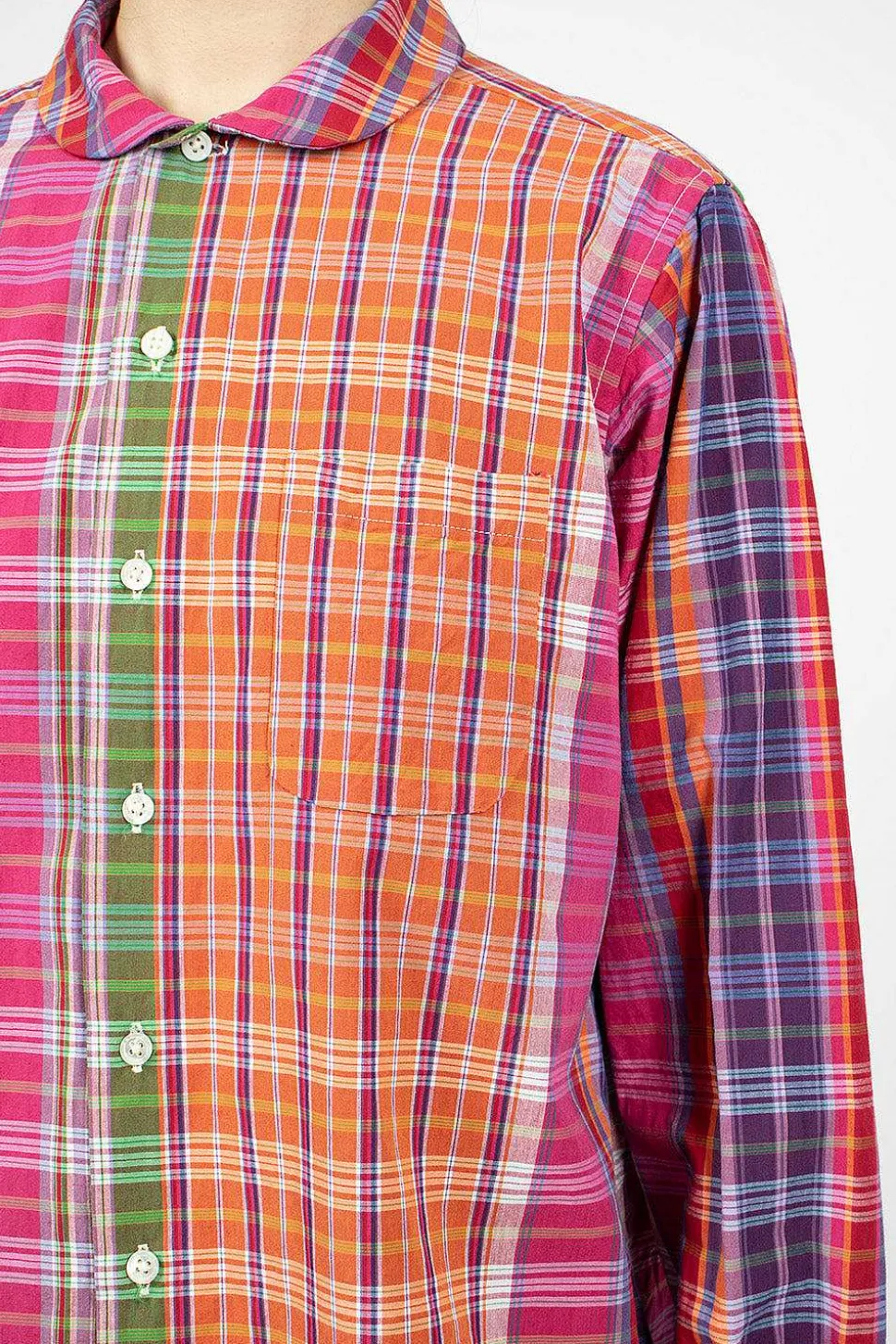 Rounded Collar Shirt Multi