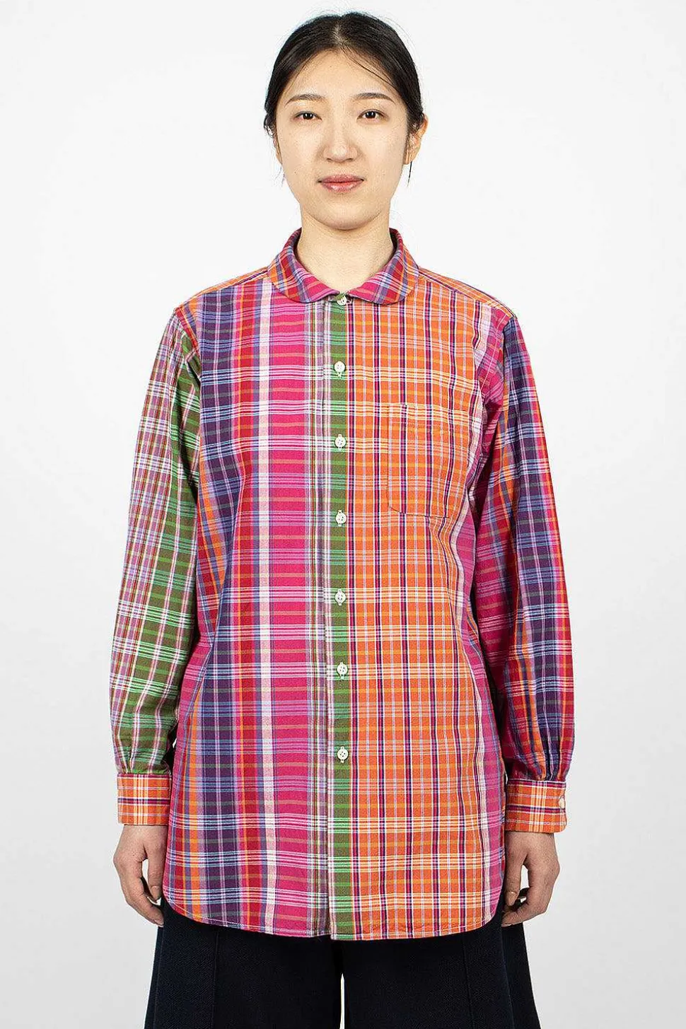 Rounded Collar Shirt Multi